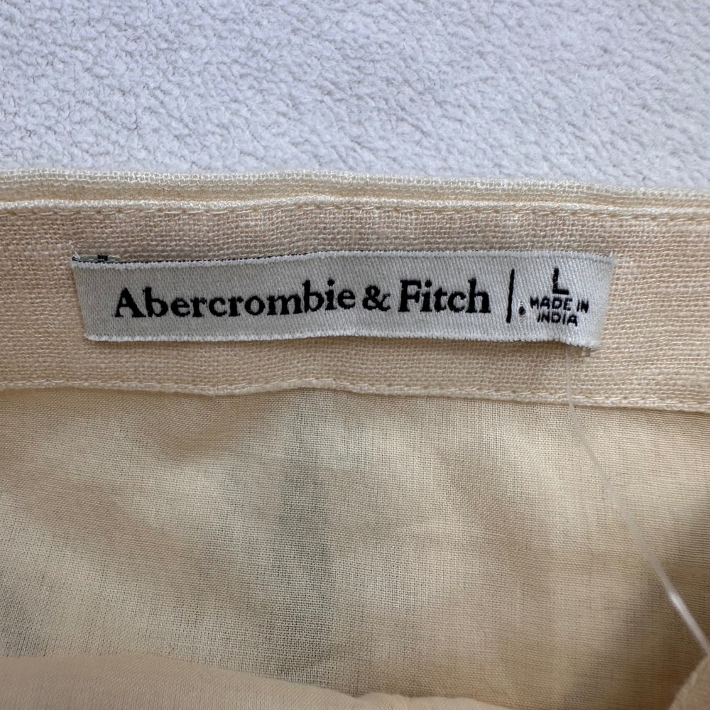 Abercrombie & Fitch NWT Women Floral Linen-Blend Skort Romper Sz L Coastal Euro - Picture 8 of 11